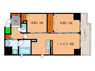 ルッソ烏丸五条の物件間取画像